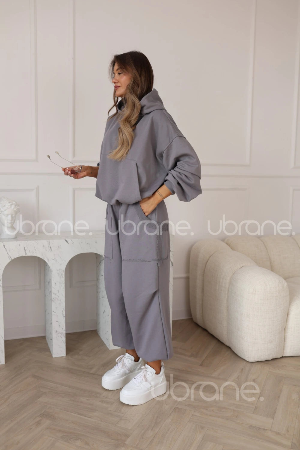 Spodnie dresowe jogger szary