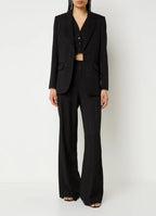 Spodnie High Waist Wide Leg z cekinami